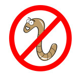 No worms sign illustration isolated on white